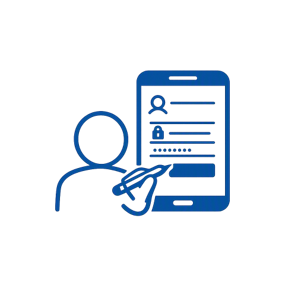 スマートフォンでの会員情報入力と即時登録